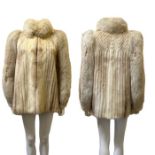 A high quality 1980s fur jacket in mink and silver fox from Harry Fish of Chesterfield with oyster
