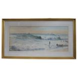 Ernest Stuart  ( British FL : 1889-1915 ) A watercolour of a sea scene. Signed by artist lower left