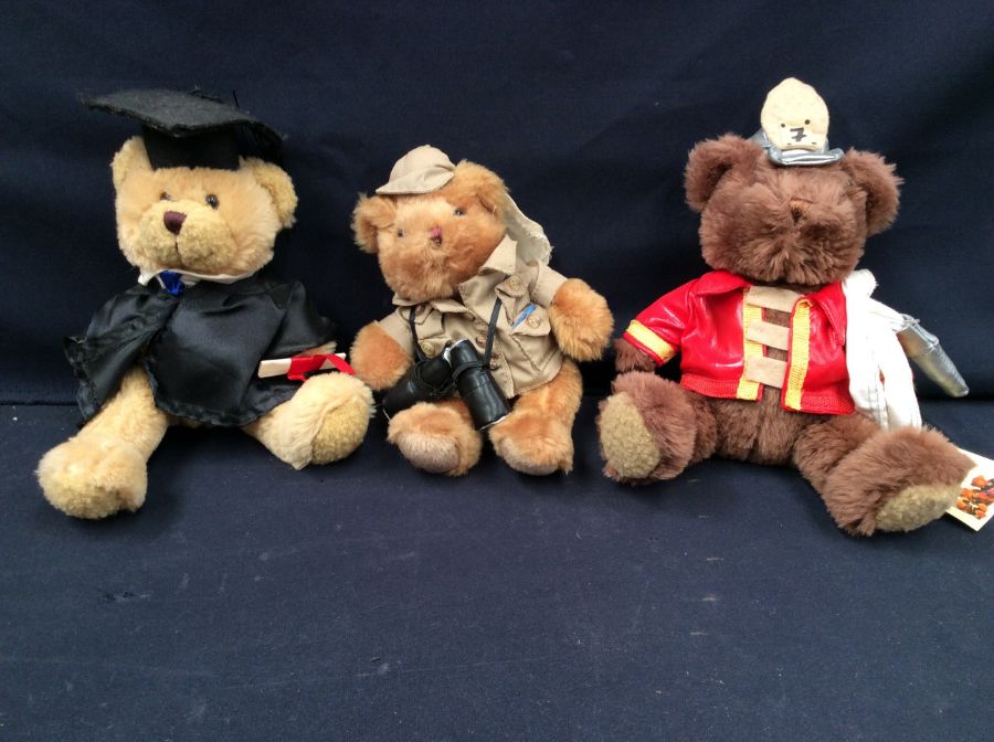 Collection of twelve The Teddy Bear Collection bears with magazines. - Image 2 of 5