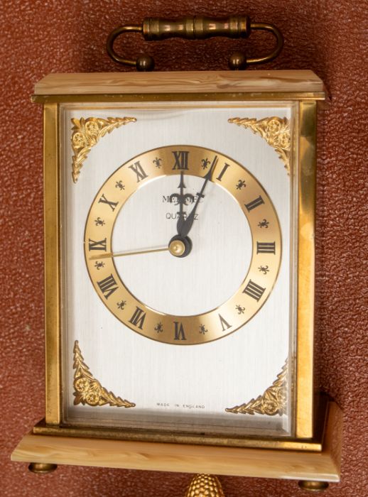 A small collection of clocks to include; a modern Comitti of London wooden cased wall clock with - Image 3 of 4