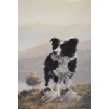 A John L Baker signed limited edition print 'Two Dogs And Their Man' no 180/850, framed and