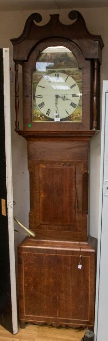 Ja's Iddison Kirby Malzard 30 hour longcase clock with 14" still arch dial with hunting scene in the