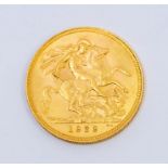 A George V gold full sovereign, dated 1929, weight approx 8gms