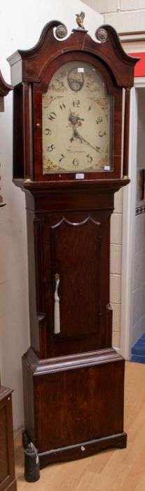 Ordoyno Nottingham 30 hour Longcase clock with 13' still arch dial, Arabic numerals, sad mouth