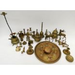 A collection of 20th century brass wares