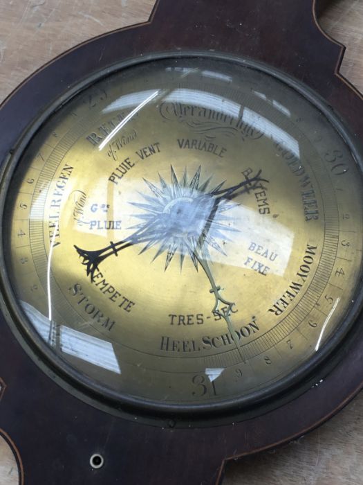 Spares or repair. 2 19th century wheel barometers, both A/F. To include an English example by L. - Image 4 of 8