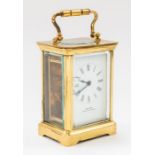 Quality Modern Brass Carriage Clock by Taylor of Tunbridge Wells (missing key)