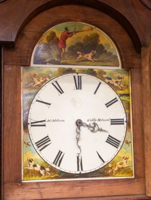 Ja's Iddison Kirby Malzard 30 hour longcase clock with 14" still arch dial with hunting scene in the - Image 2 of 2
