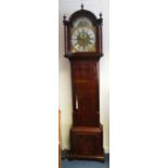 John Wyke of Liverpool 8 day longcase clock with moon phase. A 13" brass dial with subsidiary