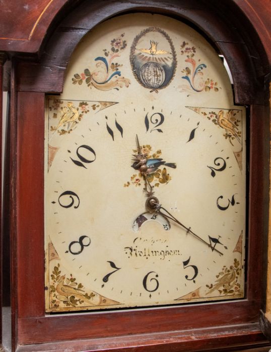 Ordoyno Nottingham 30 hour Longcase clock with 13' still arch dial, Arabic numerals, sad mouth - Image 2 of 2