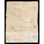 Collection of 10 pre stamp letters ranging from 1843-1848. All in fair condition.