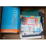 Misc accumulation in large box with albums, covers inc 1 farewell flight cover VR-HDB plus