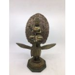 A Sino-Tibetan bronze figure of a deity. H:30cm (a/f)