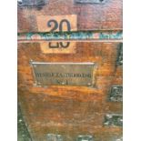 A 19th cent oak Silver trunk retaining original fitted interior