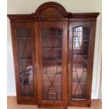 A 19th cent Astral glazed bookcase  faults