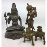 Collection of four Indian bronze figures. H:31cm (tallest) (4)