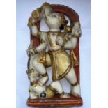 A 19th cent Indian carved marble figure, H:21.8cm W:11cm Height 22cm no obvious damage or