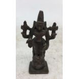 A small Indian bronze figure of a deity. H:5.3cm