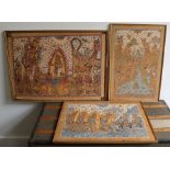 A collection of three  Nepalese Batik studies