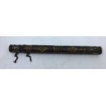 A Sino-Tibetan scroll holder. L:34cm