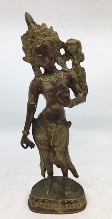 Collection of four Indian bronze figures. H:31cm (tallest) (4) - Image 3 of 4