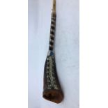 A Sino-Tibetan musical instrument H:39cm together with a coconut pot (2)