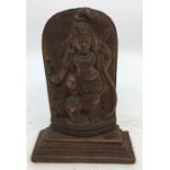 An Indian wooden figure of a deity. H:15cm