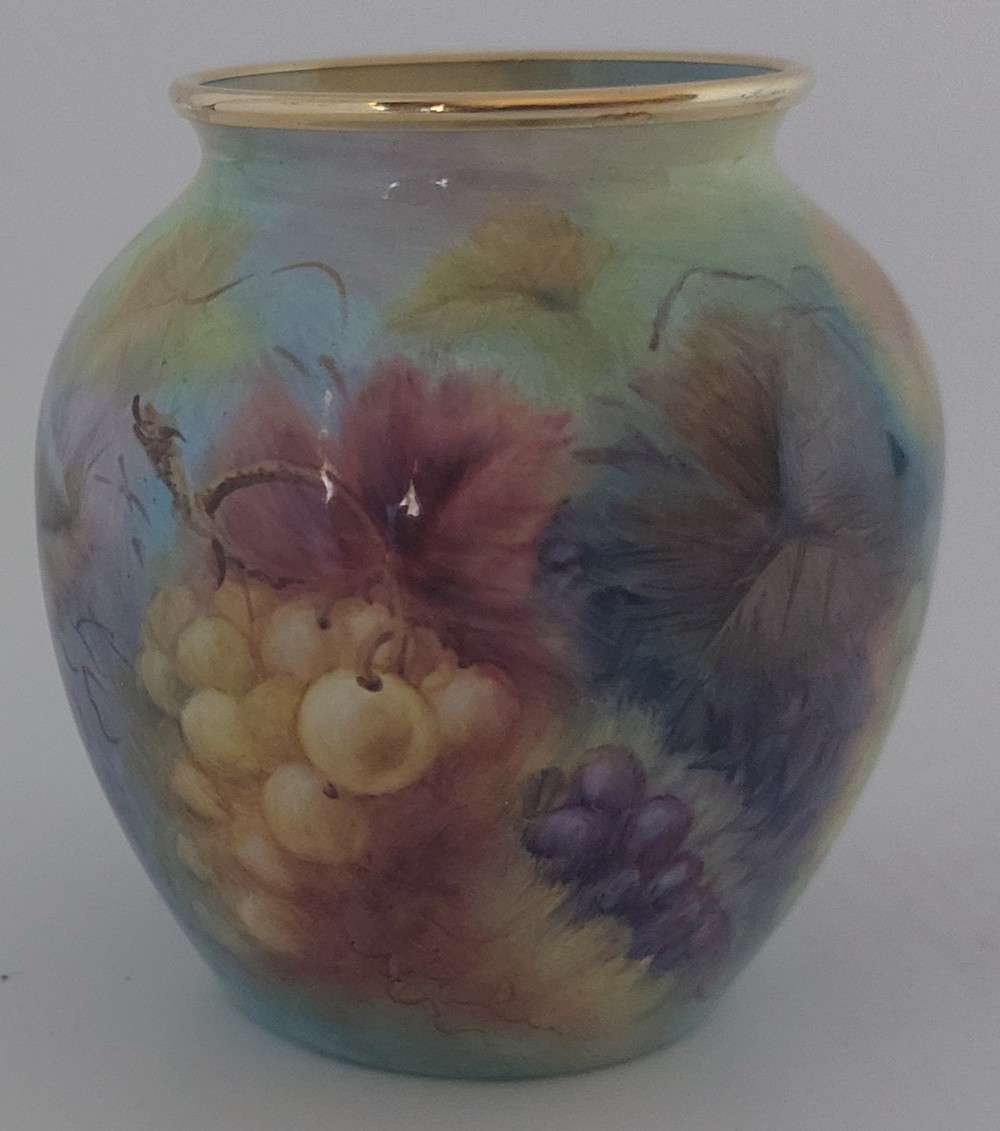 A Moorcroft Museum piece C1998, in the grapevine pattern, Decorated free hand, enamel vase made with - Image 3 of 7