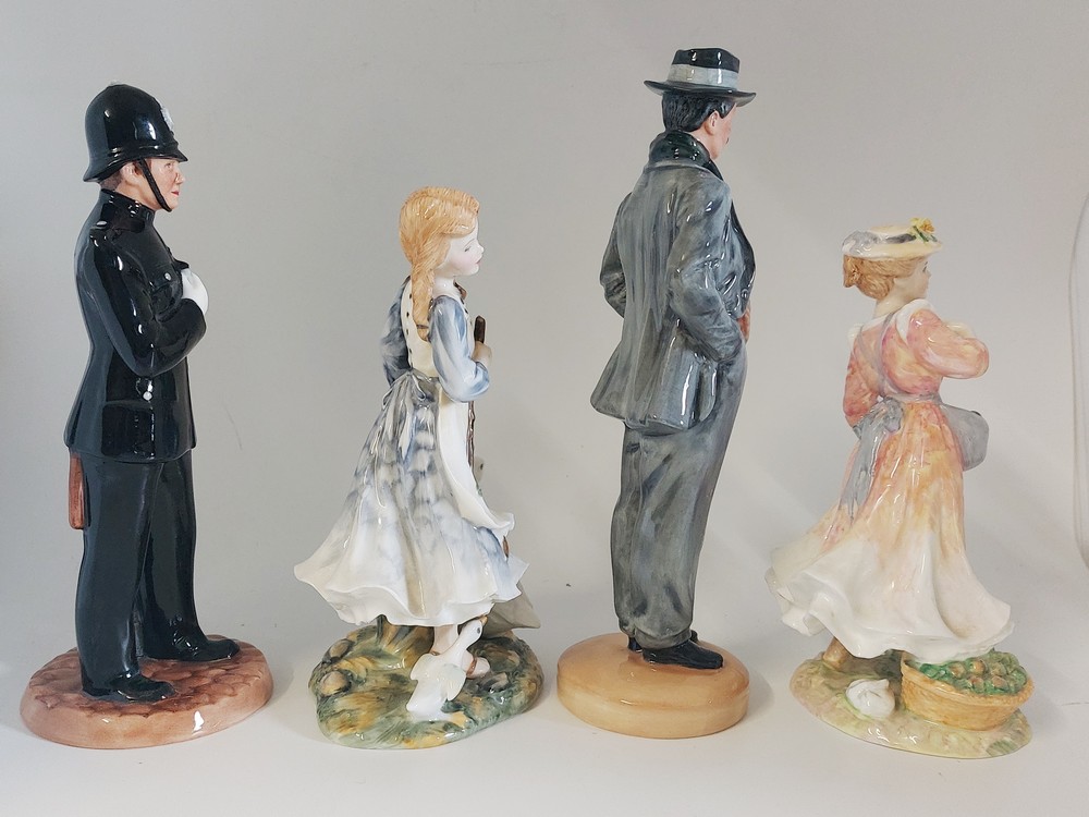 A collection of Royal Doulton figures , The Goose Girl HN2419, cert 817 , boxed,  Country Love - Image 4 of 10