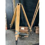 Reynolds surveyors equipment including Tripod and measuring stick/rule 1937 in original box