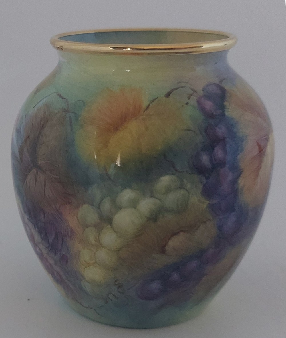 A Moorcroft Museum piece C1998, in the grapevine pattern, Decorated free hand, enamel vase made with - Image 2 of 7