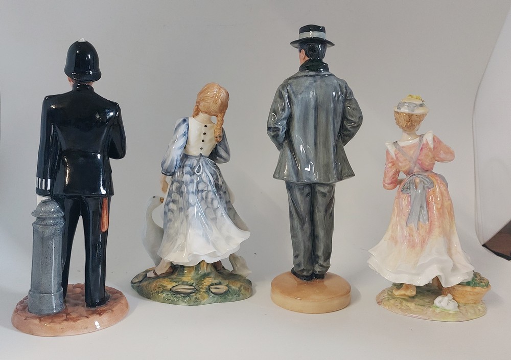 A collection of Royal Doulton figures , The Goose Girl HN2419, cert 817 , boxed,  Country Love - Image 3 of 10