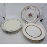 A set of fourteen Minton Westminster pattern dinner plates, six Minton Bellemeade pattern plates,