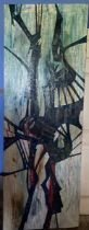 Large 7ft 1960's oil painting by Peter Pankhurst   tiny mark/damage not noticable on photos but