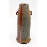 A Stephen Parry. Ryebugh Pottery stoneware lugged thin vase. with an Impressed mark SP.  standing 17