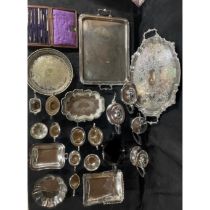 Selection of Silver plated ware tea services tray etc