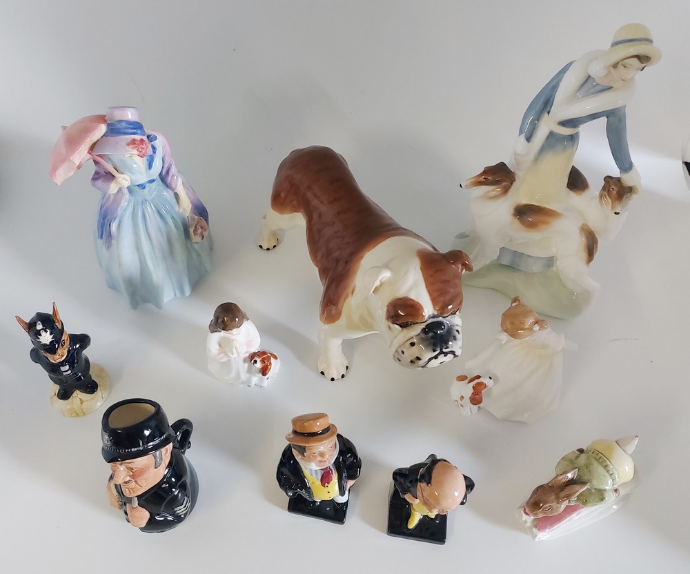 A collection of Royal Doulton figures to include Mr Pickwick, Bunnykins police man DB64, Toby Jug, - Image 2 of 4