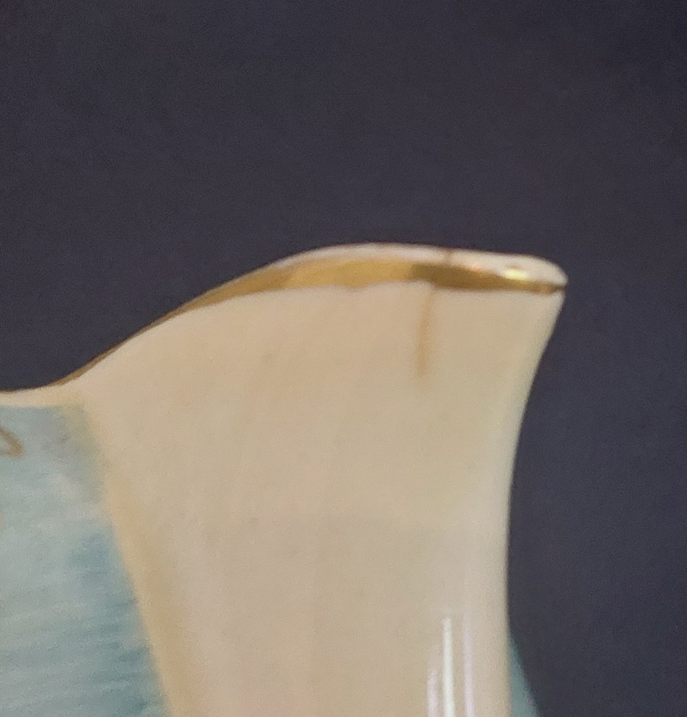 A large blue banded with gilt leaves Reverie dinner service by Clarice Cliff C1937, impressed date - Image 5 of 14