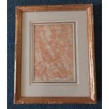 18th century school Study of classical figures and putto in a woodland, red chalk, unsigned, on