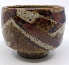 A Geoffrey Whiting (1919-1988). Stoneware tea bowl. C1980 ,with an Impressed mark, A for Avoncroft