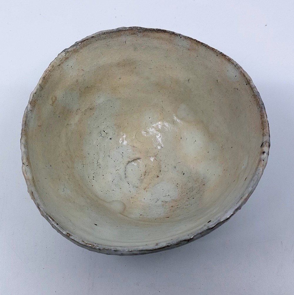 A Lee Kang-Hyo (born 1961). Stoneware footed raku glazed  bowl. Appears unmarked but handwritten - Image 2 of 4