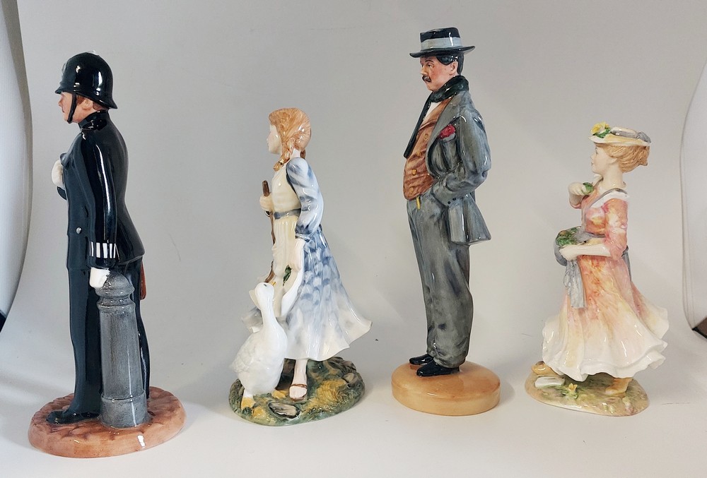 A collection of Royal Doulton figures , The Goose Girl HN2419, cert 817 , boxed,  Country Love - Image 2 of 10