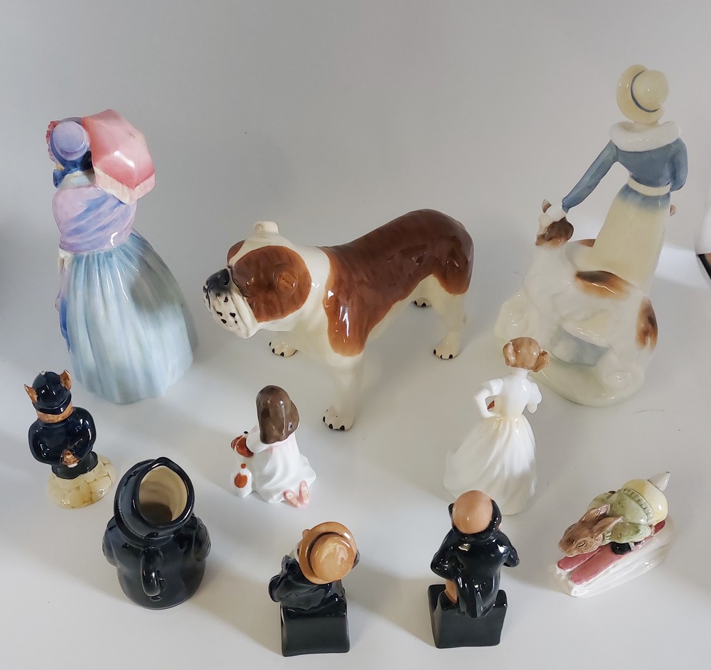 A collection of Royal Doulton figures to include Mr Pickwick, Bunnykins police man DB64, Toby Jug, - Image 3 of 4