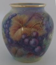 A Moorcroft Museum piece C1998, in the grapevine pattern, Decorated free hand, enamel vase made with