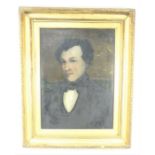 19th century portrait of a gentleman, oil on canvas in gilt frame.