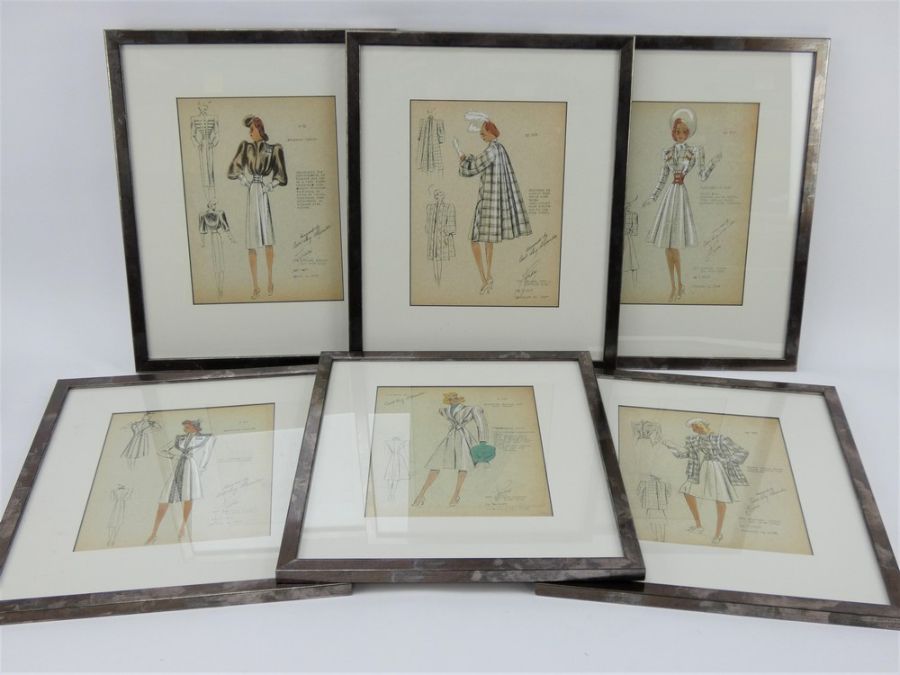 6 x American Fashion designs by Pearl Levy Alexander for Andre Studios, New York.  Each design is - Image 11 of 15