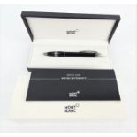Mont Blanc Starwalker ballpoint pen, Midnight Black Resin. In case with box and papers. Unused.
