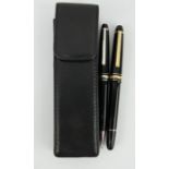 Mont Blanc Meisterstuck fountain pen and Mont Blanc Meisterstuck ballpoint pen in leather case