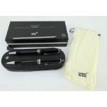 Mont Blanc Meisterstuck ballpoint and pencil set, leather case, box and bag - UNUSED