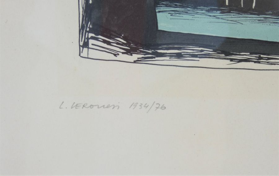 Luigi Veronesi (1908-1998), numbered abstract print 1934/76, signed limited edition 73/100 - Image 3 of 12